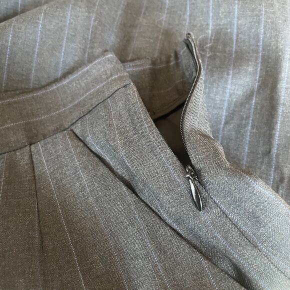 Theory Wool Striped Career Skirt Sz 6 - Picture 5 of 6